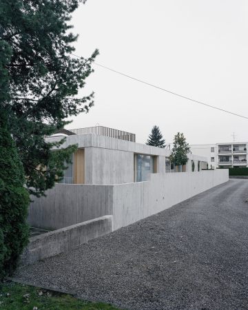 Villa, Dachterrasse, Beton, Rheintal, Vorarlberg, Bechter Zaffignani Architekten, Wohnhaus, House, Concrete, Atrium