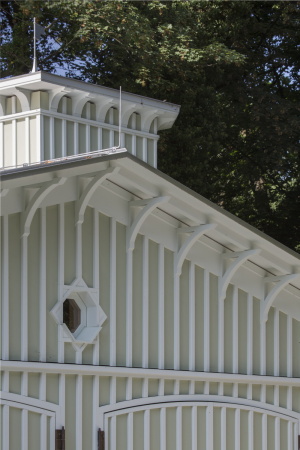 Garage, Park, Bodensee, Seeufer, Bestand, Villa, 19. Jahrhundert, Landschaftsschutz, Bgl Gier Architekten, Michael Heinrich, Arcy Thompson, Folies, Htte, Holz, Wood wooden hat, parking, garage, empire style, lake constance, 19th century,