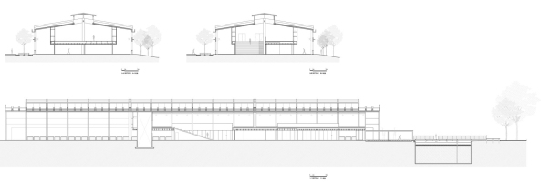 China, Shenzhen, Umbau, O-office Architecs, MJH Gallery, conversion, Leerstand, concrete, Beton, Stahl, steel, Gewerbebetrieb, Werkstatt, Pavilion, Pavillon, Industriebau, industrial relic, Galerie, gallery, Ausstellungshalle, exhibition hall, exhibition, Ausstellung, Doppeldach, Licht, Beleuchtung, light, Glas, glass, show room, Kunsthandel, art shop, multifunktional space