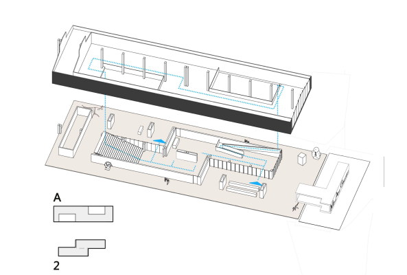 China, Shenzhen, Umbau, O-office Architecs, MJH Gallery, conversion, Leerstand, concrete, Beton, Stahl, steel, Gewerbebetrieb, Werkstatt, Pavilion, Pavillon, Industriebau, industrial relic, Galerie, gallery, Ausstellungshalle, exhibition hall, exhibition, Ausstellung, Doppeldach, Licht, Beleuchtung, light, Glas, glass, show room, Kunsthandel, art shop, multifunktional space