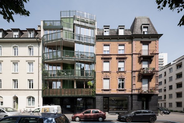 Apartmenthaus mit Restaurant in Basel von HHF