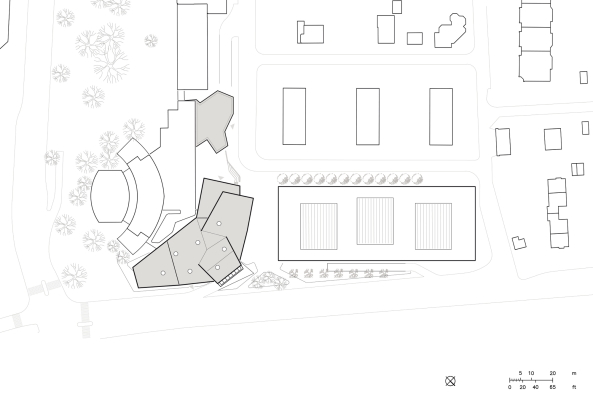 Architektur, Behnisch Architekten, Konferenzsaal, Schindeln, Holzschindeln, Neubau, Wood, WIPO, conference room, Anbei, extension, new building, Genf, Geneve, Siwtzerland, Swiss, Schweiz, geschwungen, Place des Nations, World Intellectual Property Organization, Stuttgart