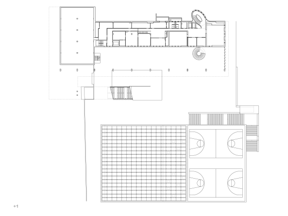 Beton, Martinsberg, Baden, Schweiz, Berufsschule, schule, berufsbildung, berufsbildend, weiterbauen, bestand, bauen im bestand, neubau, sporthalle, burkard meyer, 2006, sia, sia aargau, 2014, preis, pr�miert, 50er, 1950er, wohlfahrtsbau