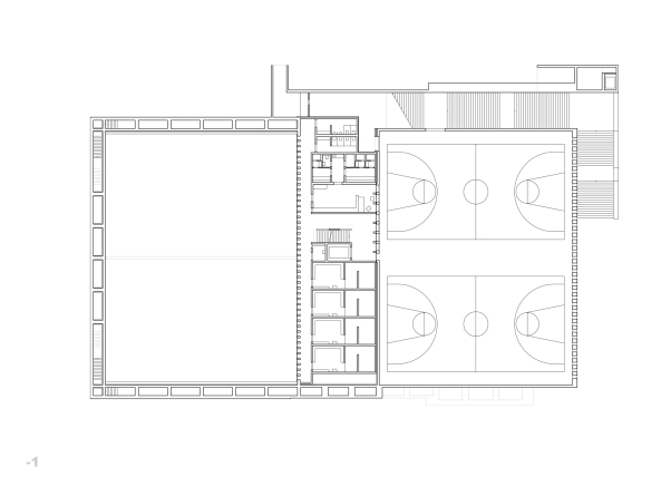 Beton, Martinsberg, Baden, Schweiz, Berufsschule, schule, berufsbildung, berufsbildend, weiterbauen, bestand, bauen im bestand, neubau, sporthalle, burkard meyer, 2006, sia, sia aargau, 2014, preis, pr�miert, 50er, 1950er, wohlfahrtsbau