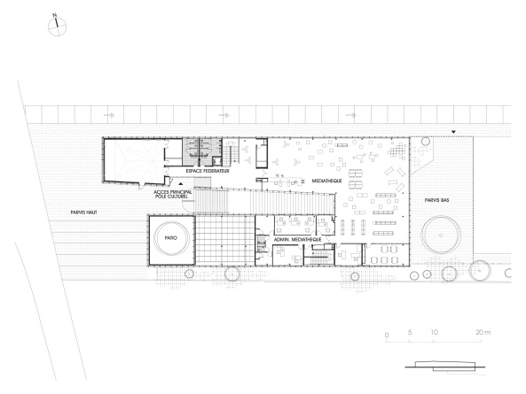 Paris, O-S, O-S architectes, Kulturzentrum, Kultur, Gold, niederlndisch, Frankreich, Rotterdam, Bibliothek, Neubau, Saint-Germain-ls-Arpajon, Arpajon, Saint Germain, Sden