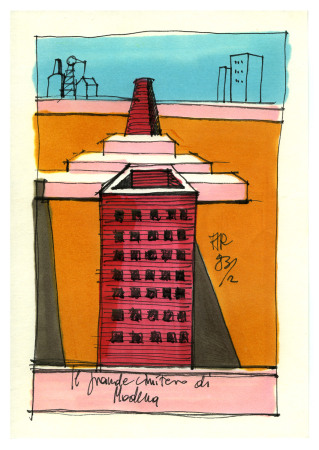 Bücher im BauNetz, Aldo Rossi. Wissensschaftliche Selbstbiografie, park books, Architekturbiennale in Venedig, Pritzker Preis, Memoiren, Johannes Gachnang, Heinrich Helfenstein&#x2028;, Architettura Razionale, form follows function,  ETH Zürich, A Scientific Autobiography, L'architettura della città, Die Architektur der Stadt, Architektenbücher, books, new books, neue Bücher, Identität, Moderne, Postmoderne, Analoge Architektur, Skizzen, Architekturzeichnungen, Aufzeichnungen, Tagebuch, Architekten-Tagebuch, diary