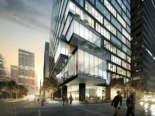 Hochhaus, Skyscraper, BIG, Calgary, Neubau, highrise, feminine Form, Bjarke Ingels, Thomas Christoffersen,  Christopher White, Stephanie Choi, Telus Sky Tower, Downtown, Balkone, Balconies, sky gardens,