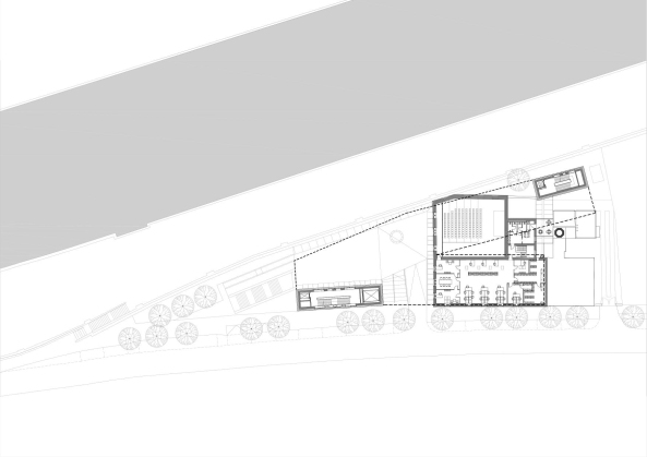 Cricoteka, Krakau, Krakw, nsMoonStudio, Center of Documentation of the Art of Tadeusz Kantor, Tadeusz Kantor, Knstler, artist, Kunst, art, Vistula river, Weichsel, Spiegel, mirror, Fassade, facade, Symbol, steel, Stahl, reinforced concrete, Beton, Glas, glass, Theater, theatre, Geometrie