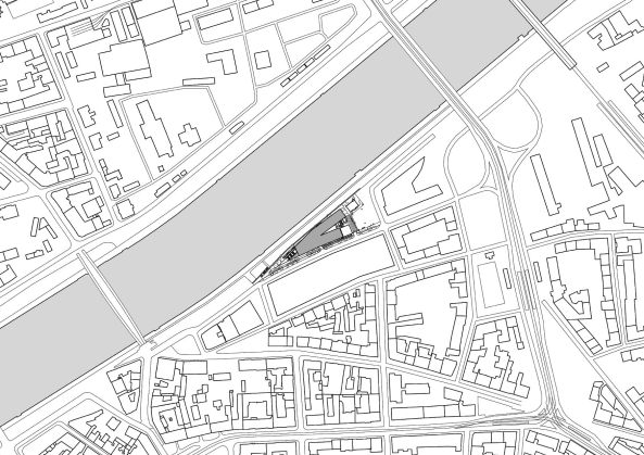 Cricoteka, Krakau, Krakw, nsMoonStudio, Center of Documentation of the Art of Tadeusz Kantor, Tadeusz Kantor, Knstler, artist, Kunst, art, Vistula river, Weichsel, Spiegel, mirror, Fassade, facade, Symbol, steel, Stahl, reinforced concrete, Beton, Glas, glass, Theater, theatre, Geometrie