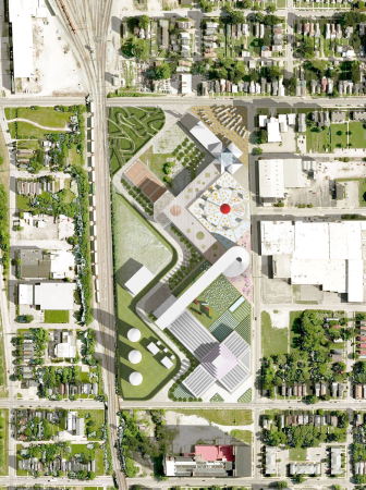OMA, Louisville, Architektur, Industriebau, America, Amerika, Food Hub, Nahrungsmittelindustrie, Foodies, lokaler Versorger, USA, National Tobacco Company, Karotten, Gem�se, West Louisville Food Port, masterplan, Shohei Shigematsu, Bauern, Farmer,