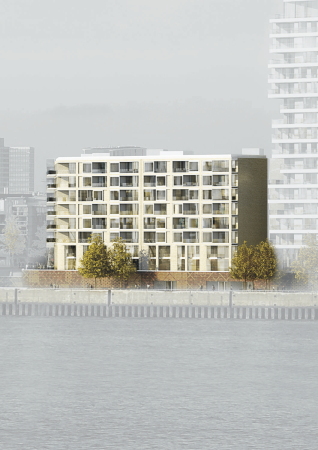 Hafencity; Hamburg; Stdtebau; Ensemble; Strandkai; Baumschlager Eberle; leonwohlhage; Ingenhoven architects; Hadi Teherani; be Hamburg; Wohnungsbau;