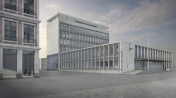 kadawittfeldarchitektur, Bischfliches Generavikariat, Aachen, Wettbewerb, competition, Bistum Aachen, Sanierung, Domviertel, Dom, Kirche, Evangelische Kirche, Umbau, Umgestaltung, Sanierung, Erweiterung, church, protestant church, Germany, bishop, expansion, renovation, Klosterplatz