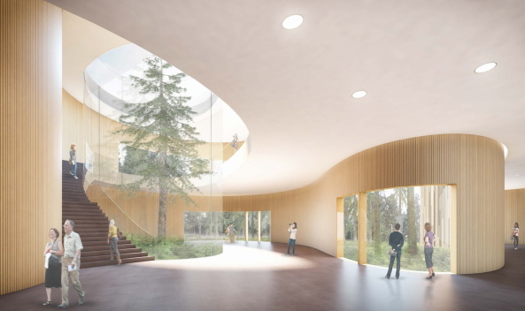 Nationalpark Schwarzwald; Eyecatcher; Sturm + Wartzeck GmbH; mvmarchitekt + starkearchitektur;  Anne Kleinlein; Arge Hess Talhof Kusmierz Architekten und Krz Obst Architekten;  Reiner Becker Architekten; Henn GmbH; Wettbewerb; Neubau; Besucherzentrum; Nationalparkverwaltung; Ruhestein; Skywalk; Holzbauweise