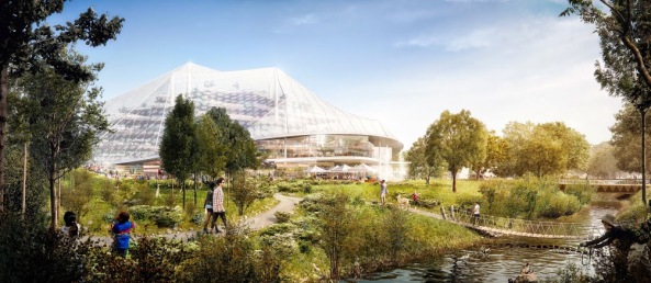 Google; Headquarter; Hauptquartier; Silicon Valley; Mountain View; Bjarke Ingels; Thomas Heatherwick; BIG; Heatherwick Studio; Kalifornien; Neubau; Zeltstadt; Glaskuppeln; Architektur; Architecture; Entwurf