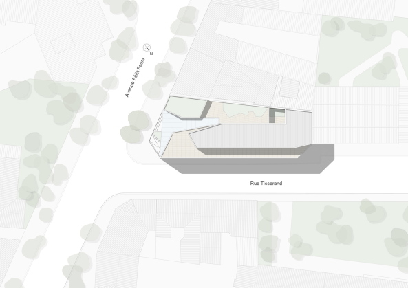 Paris, LAPS Architecture, MAB Arquitectura, Ville de Paris, 2014, 72 avenue Felix Faure, Patronage La�que, Neubau, PVC Stegplatten, Beton, concrete, Fertigstellung, Demokratie, Meinungsfreiheit, 15�me arrondissement, Wohnhaus, Wohnungen, Apartments, Glass, Glas, Licht, Kinderheim, H�rsaal, Seminarr�ume, rue Tisserand, Moderne, Milchglas, Laterna Magica, Aufkl�rung, Laizismus, 15. arrondissement