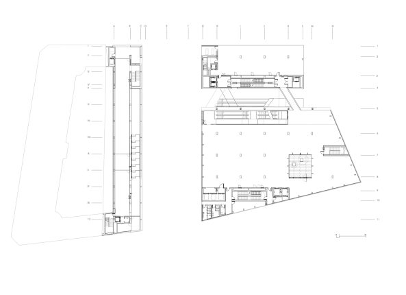 Sport, Bibliothek, Spanien, Barcelona, Municipality Madrid, Nieto Sobejano Arquitectos, Stadtteilzentrum, Sporthalle, Bibliothek, Lesen, Library, Markt, Market, Roland Halbe, transluzent, Neubau, Wettbewerbsgewinn, 2014, 2007, Beton Glasfassade, Erweiterung, Innenstadt, Mercado Municipal de Barcel�