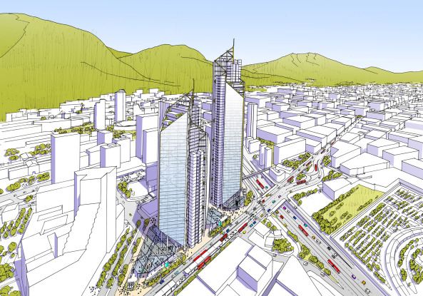Bogota, Rogers Stirk Harbour Partners, RSHP, ATRIO, Business Center, towers, Turm
