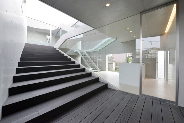 Beton, Glas, Minimalismus, minimalism, Japan, Shigero Fuse, Wohnhaus, house, Tsutsumino, Tsudanuma, concrete