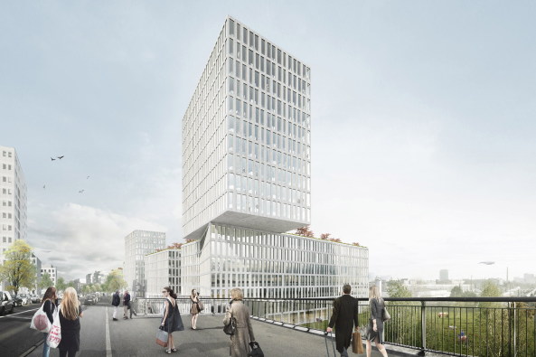 Wiel Arets, Am Hirschgarten, M�nchen, Neubau, B�ro, Wettbewerb, Office, Campus, hufeisenf�rmig, Friedenheimer bridge, Office, Hotel, Retail, Wiel Arets, Jelle Homburg, Moritz Theden, Eleni Papadaki, Amelia Perea Almenar, Aurelis Real Estate, Block, Br�cke, Landeshauptstadt, Bayern