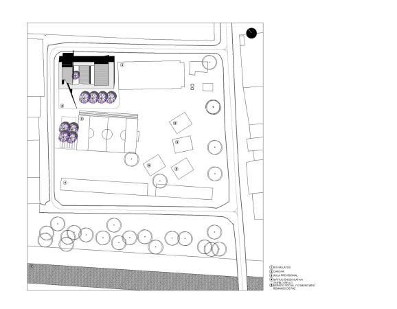 Turbo, Kolumbien, Pueblo Bello, House of Memory and Community Space, Taller Sintesis, Angelica Gaviria, Antioquia Uraba, Beton, concrete, Symbol, Erinnerungssttte, Begegnungssttte, classroom, Klassenraum, Holz, wood, Licht, light, Rampe
