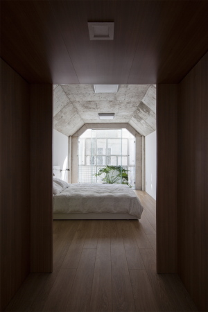 Ho-Chi-Minh-Stadt, Vietnam, DD concept, 3x10 house, Haus, Wohnen, Wohnhaus, Beton, Fassade, Gitter, Perforation, facade, concrete, gutter, grid, residential, Ho Chi Minh City, layer, Schicht, kleines Grundstck, small plot, Licht, light, natrliches Licht, Stahl, steel