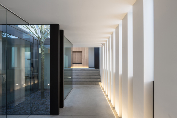 Deinze, Office building, Brogebude, Ostflandern, East Flanders, Lootens Line, CAAN architecten, Neubau, weie Hlle, Oberflche, Rauten,Thomas De Bruyne, Wellblech, minimal, reduced, reduziert, Blech, Metall