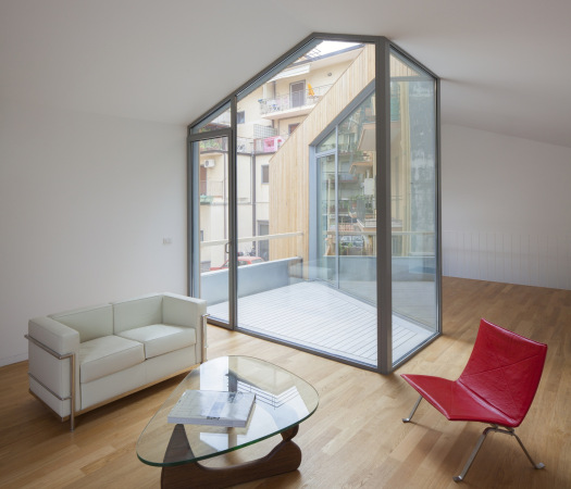 Lavastein, Holz, Satteldach, Lava, lava stone, hut, Htte, Dachterrasse, Catania, Sicily, Sizilien