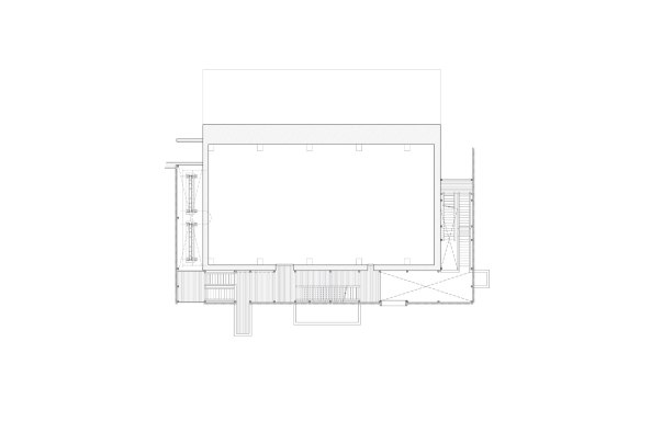 Val-Jalbert, Belvedere, Atelier Pierre Thibault, village, Dorf, Kanada, Canada, historisches Dorf, Holz, wood, Ruine, ruin, Zaun, Fassade, facade, lattice, Fabrik, factory, Tourismus, Aussichtsplattform