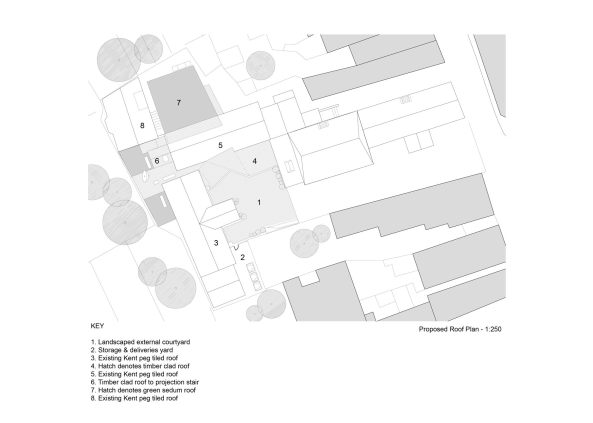 Rye, East Sussex, Kino, cinema, Jonathan Dunn Architects, England, Grobritannien, Nordirland, Wohnanlage, John Fletcher, housing project, Denkmalpflege, conservation, reuse, Umnutzung, Hgel, slope, Dachkonstruktion, Dach, roof, Erweiterung, extension, Holz, wood, red cedar, Zedernholz, Eichenholz, Fassade, facade, Akustik, acoustic, Theater, Ballett, Oper, Sport