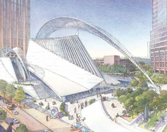 Plne fr Konzerthalle von Calatrava in Atlanta vorgestellt