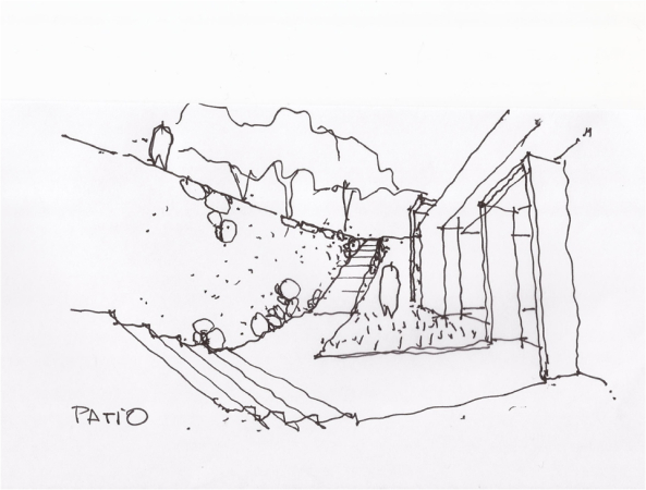 Crdoba, Argentinien, House in Q2, Santiago Carlos Viale Lescano, Haus, housing, unterirdisch, Hof, courtyard, Beton, concrete, Dach, roof, vegetation, Garten, Terrasse, terrace, pool, Schwimmbad, Beleuchtung, light, Aluminium, Sule, column, Gestein, brick, Backstein