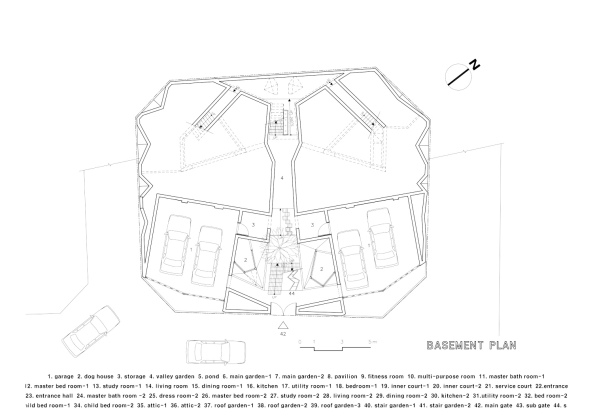 Blooming House, HWA Hun, Korea, Seoul, Fassade, facade, Wohnen, housing, hill, H�gel, Natur, Garten, Aluminium, Beton, concrete