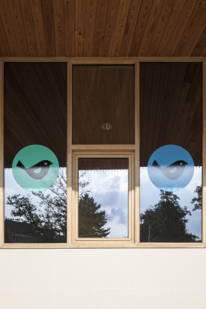 Holz, Beton, Holzschnitt, Ukkel, Belgien, Fassade Metallstbe, facade, metal sticks, nursery, Ukkel, Bruxelles, Brssel, Ukkel, KiTa, Kindertagesttte, Kirche, Bestand, fenster, Ruherume