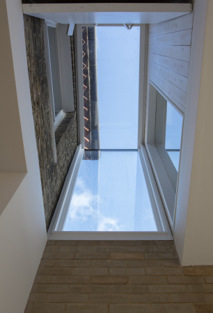 Tsuruta Architects, London, England, House of Trace, Einfamilienhaus, Anbau, Umbau, Sanierung, alte Bausubstanz, Fassade, facade, reconstruction, Glas, Ziegelstein, brick, glass, Holz, wood, house, housing, single family house