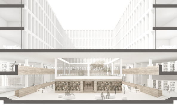 Wettbewerb, Goethe Universitt, Frankfurt am Main, Campus Westend, BLK2 Bge Lindner K2 Architekten, Staab, Atelier 30, harris + kurrle architekten, Max Dudler, Zvonko Turkali, Jorunn Ragnarsdottir, Drte Gatermann, competition, Institut, Studentenwerk, Bibliothek, Cafeteria, Campus