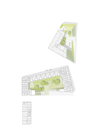 Dachspaziergang, Stadtteilzentrum, Allmann Sattler Wappner Architekten, Wettbewerb, Neubau, Aubing, Mnchen, 2015, competition, result, project, building, new building, community centre, shopping, shops, einkaufen, Zentrum, Paul-Ottman-Zentrum, bogevischs buero, AllesWirdGut Architektur, pmp Architekten, Ott Architekten Partnerschaft, Auer Weber, Maier Neuberger, Frbinger Rossmy, Maisch Wolff Architekten, Dachlandschaft, roof scape, landscape,
