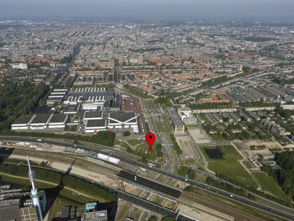 OMA, Rem Koolhaas, Hotel, Amsterdam, Zuidas, NH Hotel Group, RAI Hotel, Gert-Wim Bos, Hochhaus, Messehotel, Neubau, Kisten, Boxes, 2015, Entwurf, Konzept, Stapel, trade fair, Europa Boulevard, A10, Highway, Europe, On Air, direct connection,