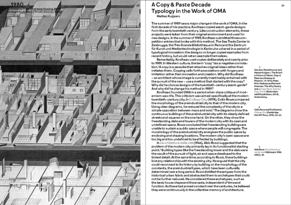 Rem Koolhaas, OASE#94, OMA, The first Decade, Buch, Bcher, Niederlande, Rotterdam, critique, discussion, Elia Zenghelis, architecure, madeleine Vriesendorp, Lara Schrijver, La-Catherine Szacka, Joost Meuwissen, Angelika Schnell, George Baird, Pier Vittorio Aureli, IJ-plein Amsterdam, Hotel Furkablick, Parc de la Villette, Casa Palestra, Ville Nouvelle Melun-Snart, 2015, NAI, Christophe Van Gerrewey, Vronique Patteeuw, Technical University Delft,