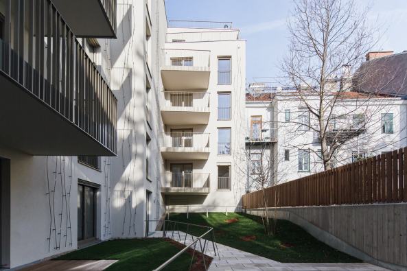 Wien, AllesWirdGut, sterreich, Wohnbau, Wohnungsbau, Frauenheimgasse, Wohnen, housing, appartement, Fassade, facade, Aluminium, Klinker, brick, Ziegelstein