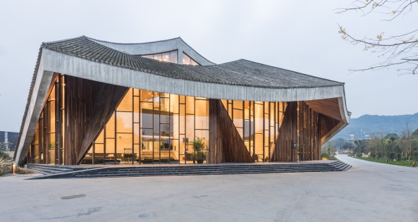 AIM Architecture; Wendy Saunders; Vincent de Graaf; Mount Luofo; Resort; Spa; Ensemble; Hotsprings Resort; Hotel Mianyang; Ruff Well Water Resort; Ferienanlage; Neubau; Wellness-Architektur; Regionales Bauen; China
