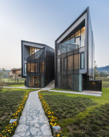 AIM Architecture; Wendy Saunders; Vincent de Graaf; Mount Luofo; Resort; Spa; Ensemble; Hotsprings Resort; Hotel Mianyang; Ruff Well Water Resort; Ferienanlage; Neubau; Wellness-Architektur; Regionales Bauen; China