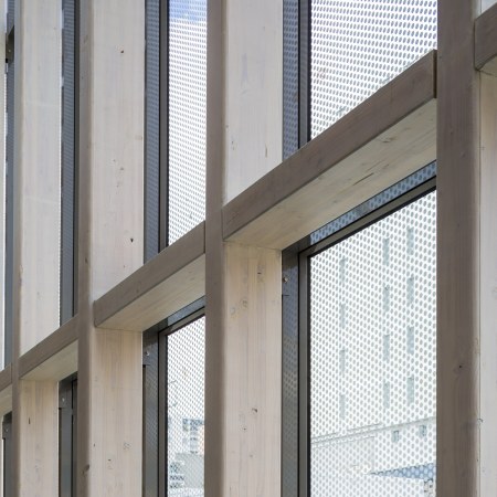 beton, Aluminiumverkleidung, aluminium perforated skin, reinforced concrete, Gaetan Le Penhuel, Paris, Kita, kindergarden, Sozialwohnung, social housing