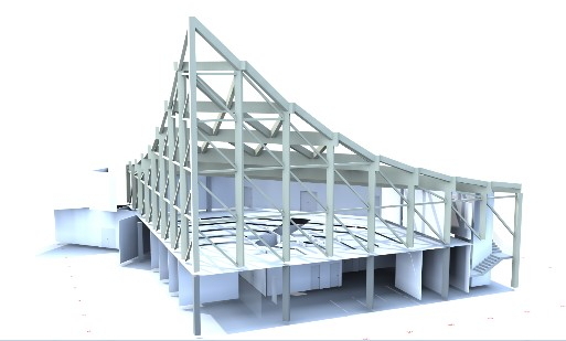 lgrd, Norwegen, Kirche, church, Wei, Fassade, Stavanger, Mischnutzung, mixed use, Dach, Dachkonstruktion, roof, Hang, slope, Skulptur, sculpture, glulam, Brettschichtholz, Holz, wood, Tageslicht, daylight, Sule, Glas, glass, column