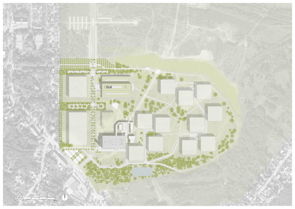 Kempe Thill, Genk, Belgien, Wettbewerb, competition, Atelier Kempe Thill, Rotterdam, osar, Antwerpen, campus, education centre, Thor park, Schule, school, Neubau, Limburg, Berufsschule