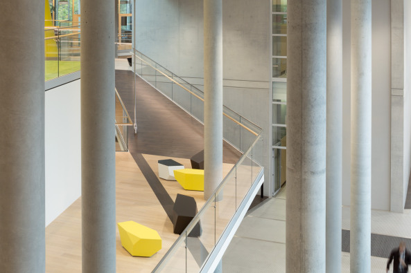 Glas, Doppelglasfassade, doubled glas, HPP, Dsseldorf, Mnster, Duk-Kyu-Ryang , westfalen, Sky-Lounge, Open Space Office