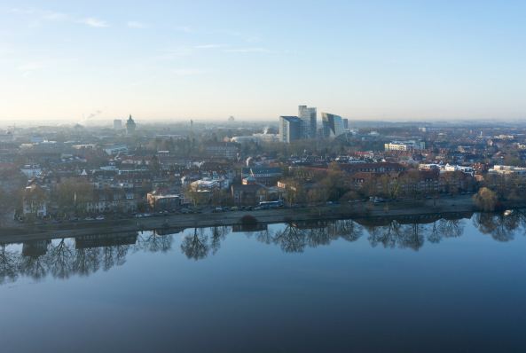 Glas, Doppelglasfassade, doubled glas, HPP, Dsseldorf, Mnster, Duk-Kyu-Ryang , westfalen, Sky-Lounge, Open Space Office