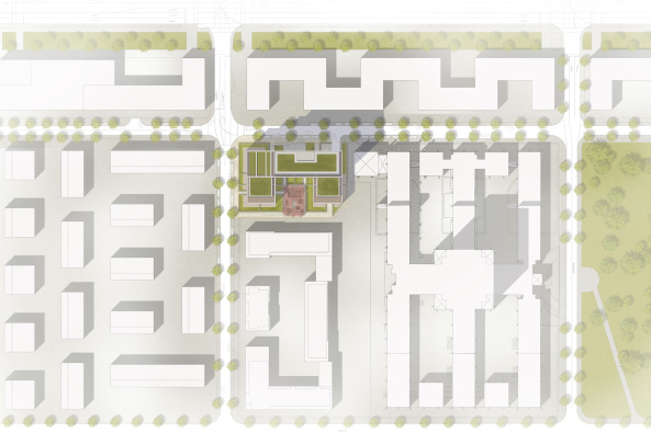 Wettbewerb entschieden, competition, ksp Jrgen Engel, HPP, Wohnhohchhaus, Hochhaus, Frankfurt am Main, FFM, Baunetz, BauNetz-Meldungen, Auslober, Preisgericht, 1. Preis, B & V Braun Canton Volleth Architekten, HPP Hentrich Petschnigg & Partner GmbH, Baufeld 26 Nord Projektgesellschaft, flexible Grundrisse, Europaviertel Frankfurt, Deutsche Bahn, Messe Frankfurt, Stadtquartier