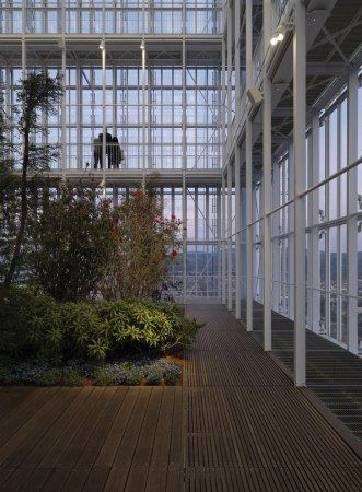 Turin, Italien, Renzo Piano, Intesa Sanpaolo, Neubau, 2015, Fertigstellung, Hochhaus, Turm, tower, highrise, Fassade, Glas, glass, facade, Garten, garden, Verwaltung, office, B�ro, gemischte Nutzung, mixed use, variable Nutzung, Infrastruktur, Wintergarten, winter garden, Doppelfassade, double skin facade