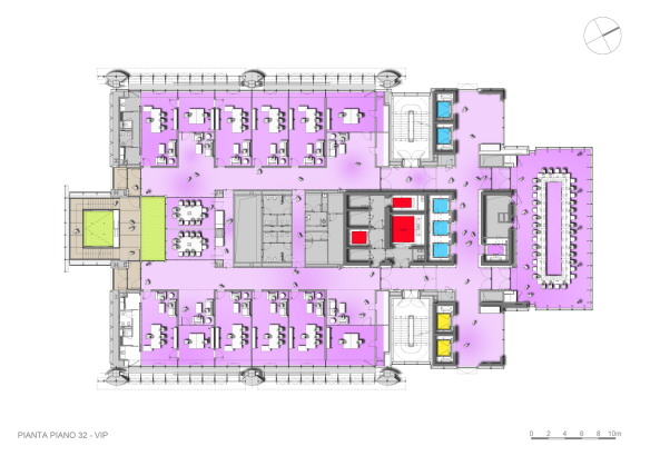 Turin, Italien, Renzo Piano, Intesa Sanpaolo, Neubau, 2015, Fertigstellung, Hochhaus, Turm, tower, highrise, Fassade, Glas, glass, facade, Garten, garden, Verwaltung, office, Bro, gemischte Nutzung, mixed use, variable Nutzung, Infrastruktur, Wintergarten, winter garden, Doppelfassade, double skin facade