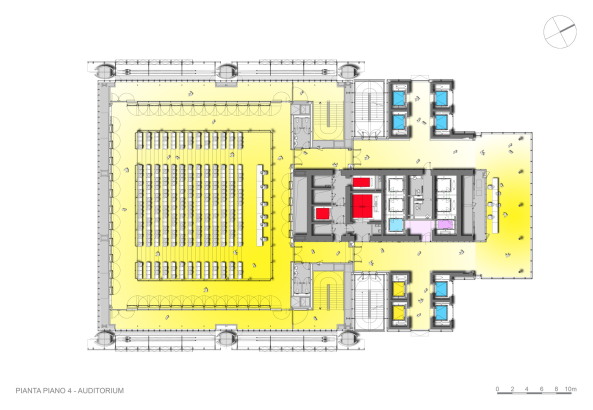 Turin, Italien, Renzo Piano, Intesa Sanpaolo, Neubau, 2015, Fertigstellung, Hochhaus, Turm, tower, highrise, Fassade, Glas, glass, facade, Garten, garden, Verwaltung, office, Bro, gemischte Nutzung, mixed use, variable Nutzung, Infrastruktur, Wintergarten, winter garden, Doppelfassade, double skin facade